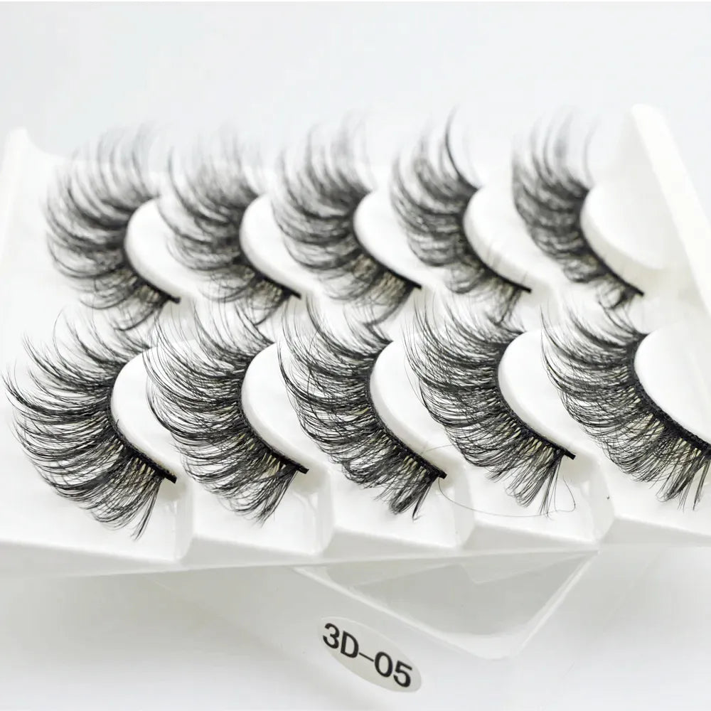 3D Mink Hair False Eyelashes - Glamorous Eye Enhancers