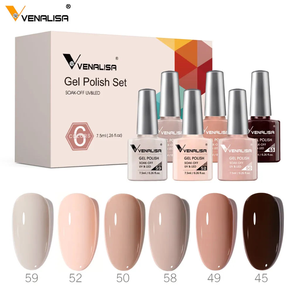 Elevate Your Nail Style with Venalisa Gel Nail Polish Set - High-Quality UV LED Varnish Kit for Stunning Semi Permanent Nails