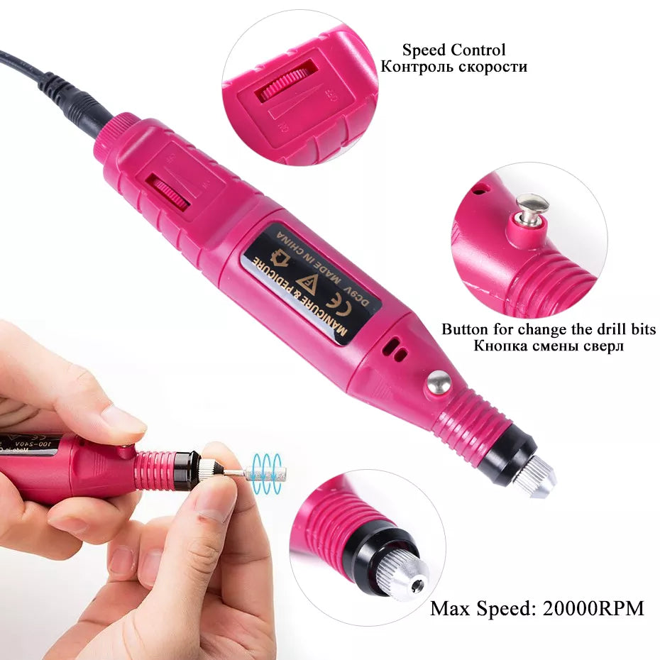 Electric Nail Drill Set: High-Speed, Multi-Functional, Professional Results