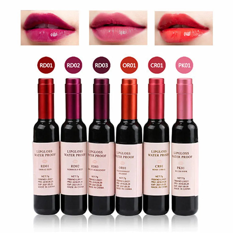 New Arrival Wine Red Korean Style Lip Tint Baby Pink Lip For Women Makeup Liquid Lipstick Lip gloss red lips Cosmetic Hot  beautylum.com   