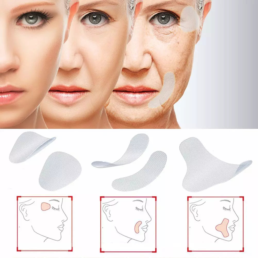 12/27/24pcs Thin Face Stickers EVA Anti-Wrinkle Anti-Aging Sagging Patches Forehead Lines Neck Chin Lifting Tapes V Shaper  beautylum.com   