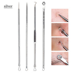 Blackhead Removal Kit: Professional Stainless Steel Pimple Extractor Set