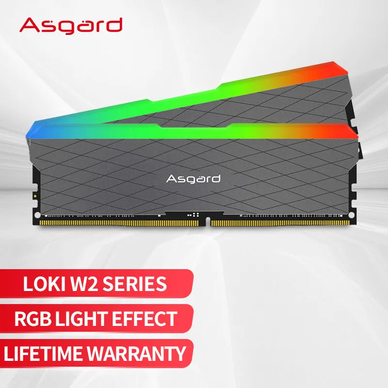 Asgard W2 series RGB RAM ddr4 8GBx2 16GBx2 3200MHz PC4-25600 1.35V dual channel stunning desktop memory ram  My Store W2 16GBx2 3200MHz  