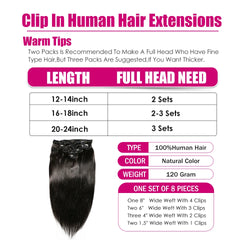 Brazilian Remy Seamless Clip In Hair Extensions: Natural, Stainless Steel Clips - Glamorous Look, Easy Application