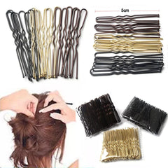 Alloy Wavy Design Bobby Pins for Bridal and Styling - Hair Accessories