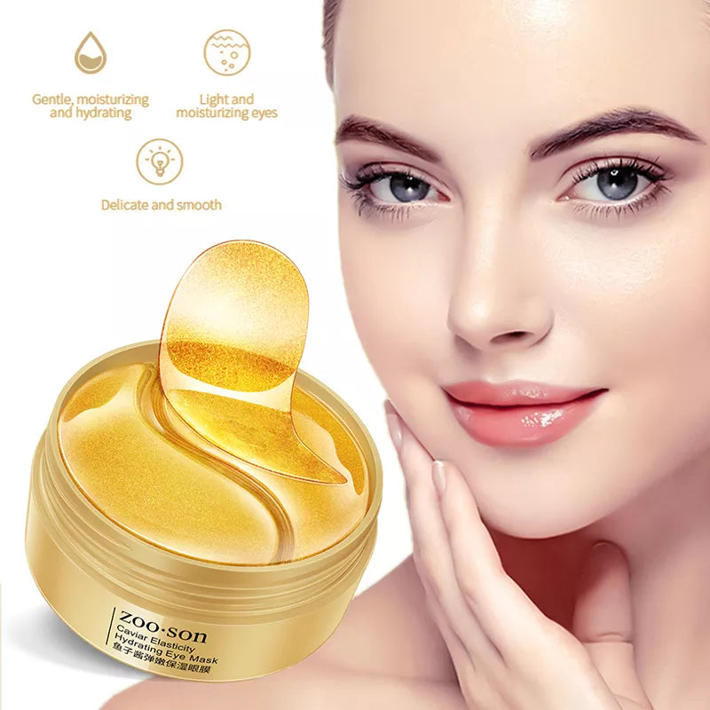 Gold Caviar Eye Masks: Youthful Rejuvenation & Hydration - Luxury Care