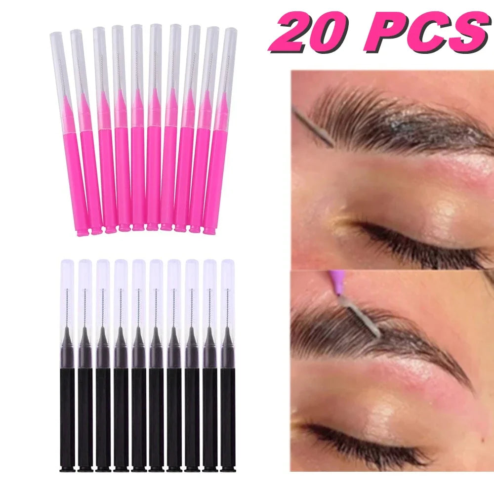 Mini Brow and Lash Grooming Set: Precise Disposable Brushes for Makeup