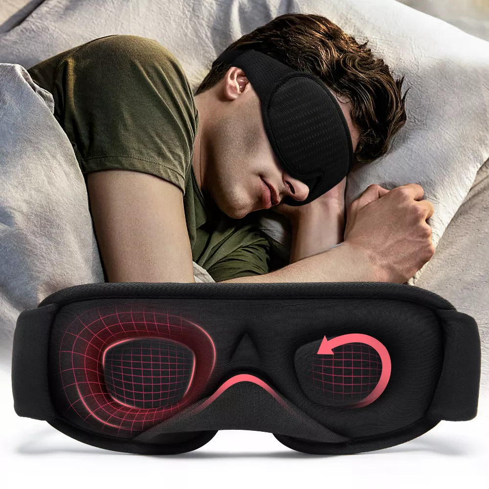 3D Memory Foam Sleep Mask: Complete Light Blocker for Deep Sleep