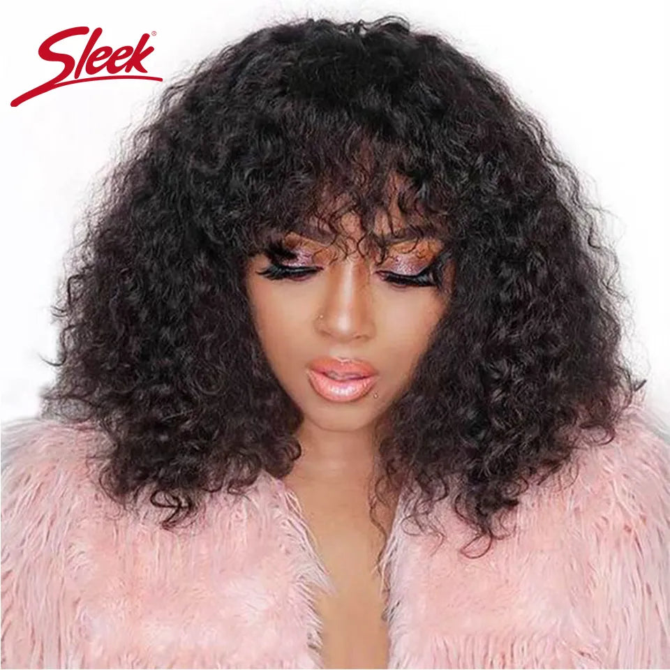 Jerry Curly Pixie Cut Bob Human Hair Wig: Stylish Red Ombre Gradient