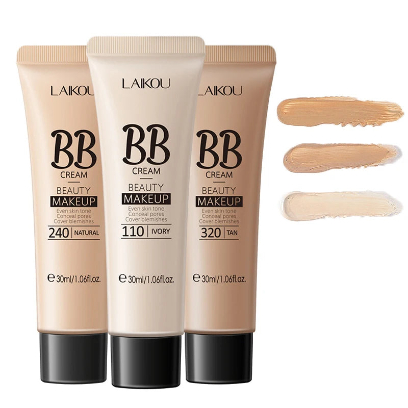 BB Cream Brighten Even Skin Tone Liquid Foundation Moisturizing Hydrating Concealer Cover Blemishes Concel Pores Makeup Base  beautylum.com   