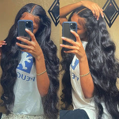30" Brazilian Body Wave Lace Front Wig Set with Closure: Luxury Remy Hair Glamour