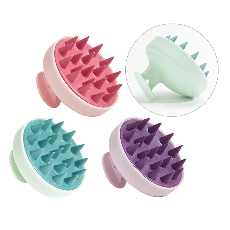 Silicone Hair Massager & Scalp Spa Brush: Relaxing Stress Relief & Deep Clean