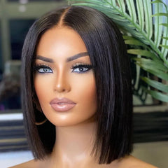 Brazilian Human Hair Straight Lace Front Wig: Custom Lengths, Styling Options