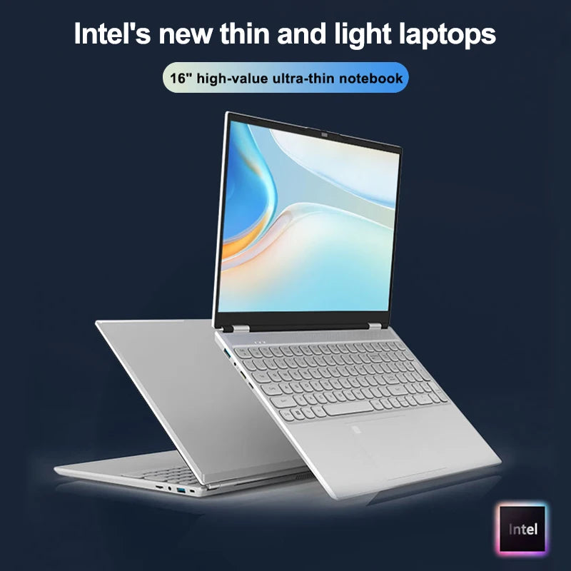 16" Inch Laptop, 120 Hz 4K ultra-clear screen, Windows 11 Pro, 32GB RAM+2048 GB SSD ROM, fingerprint unlock, backlit keyboard
