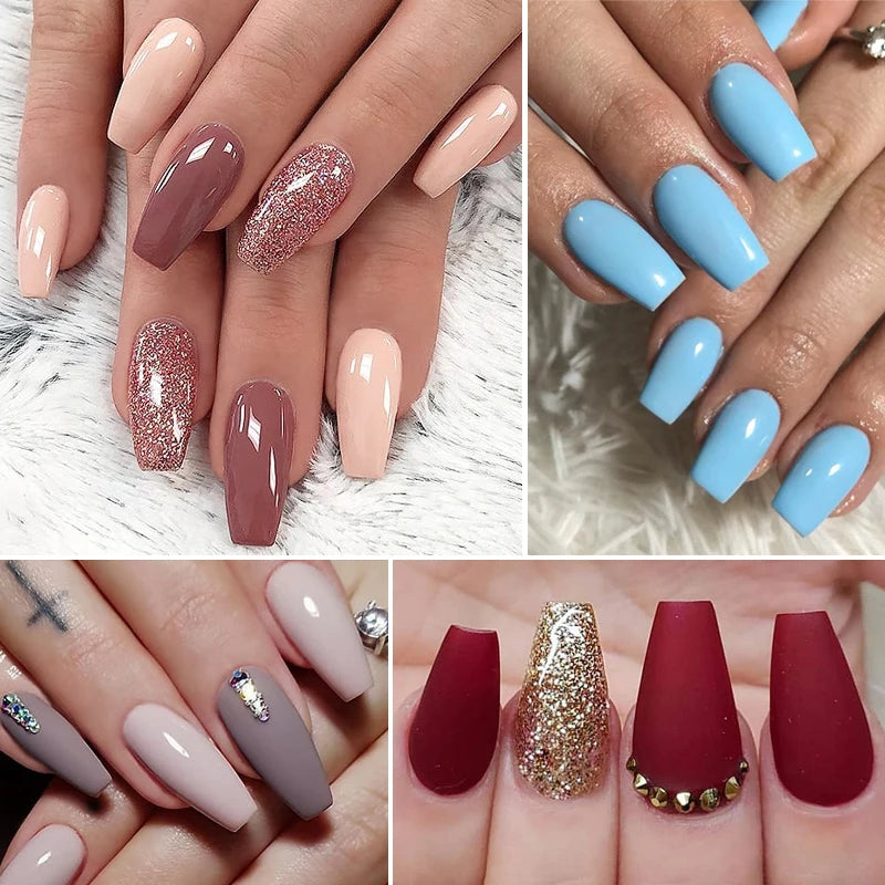 Ethereal Sheer Coffin Ballet Nail Kit: Create Stunning Nails in Minutes