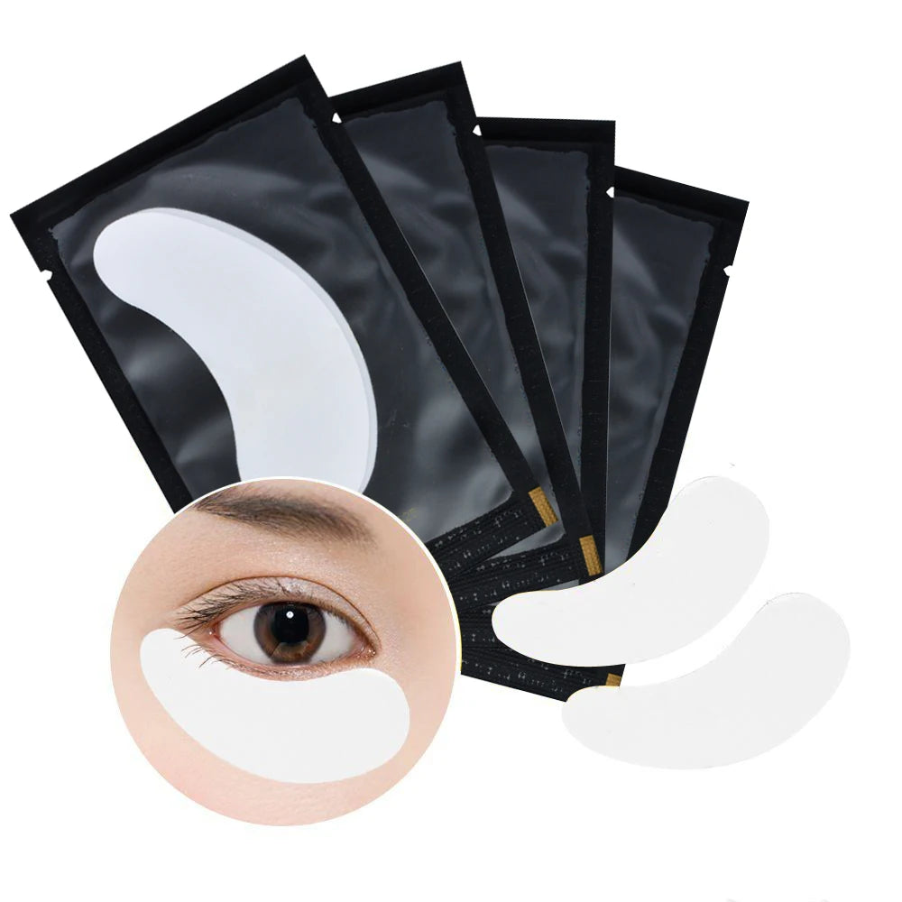100Pairs Lint Free Under Eye Gel Pads Hydrating Eye Paper Patches Grafted Eyelashes Extension Eye Tips Sticker Wraps Makeup Tool  beautylum.com   