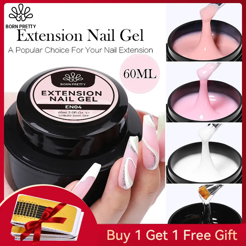 Jelly Gel French Manicure Kit: Quick-Drying, Vibrant Colors, Long-Lasting