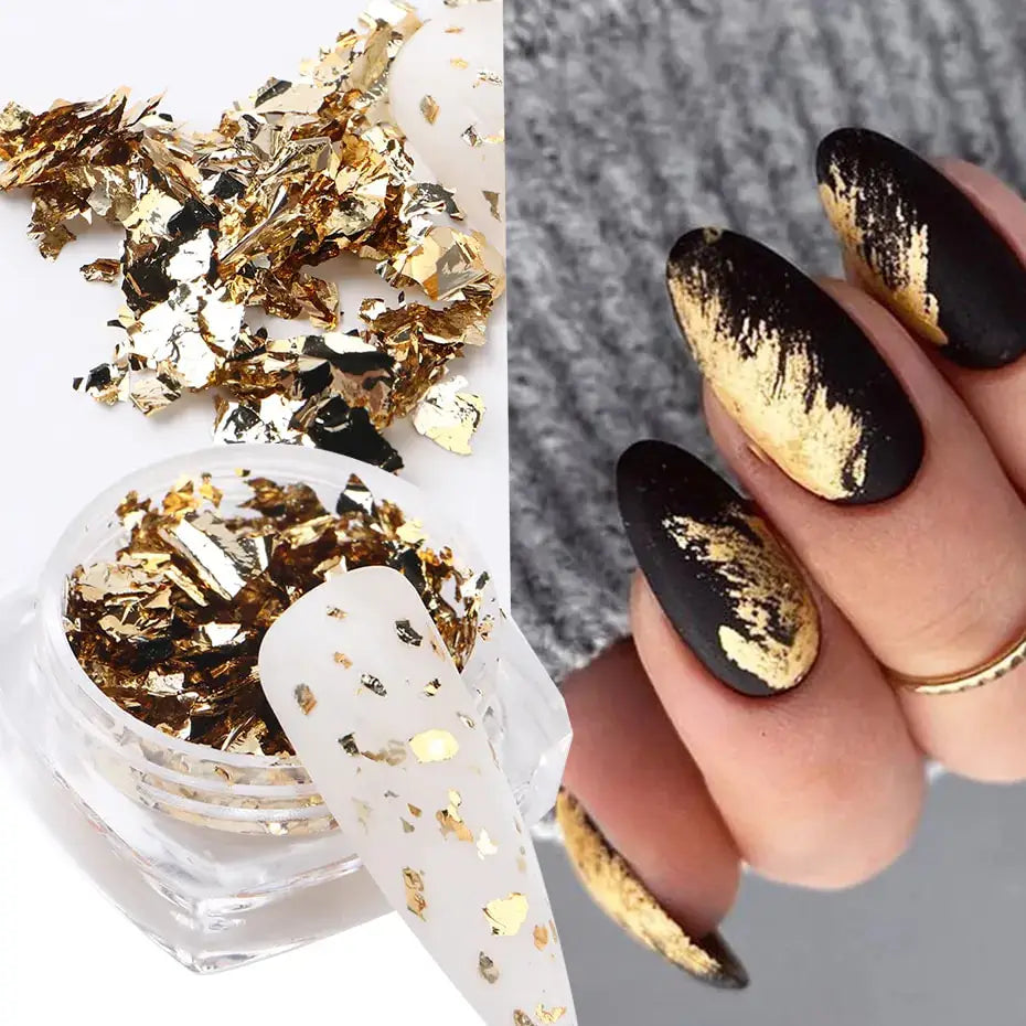 Gold and Blue Nail Art Sequins: Elevate Your Summer Manicures