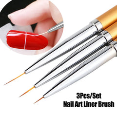 French Stripe Nail Art Liner Brush Set: Precision DIY Manicure Tool Kit