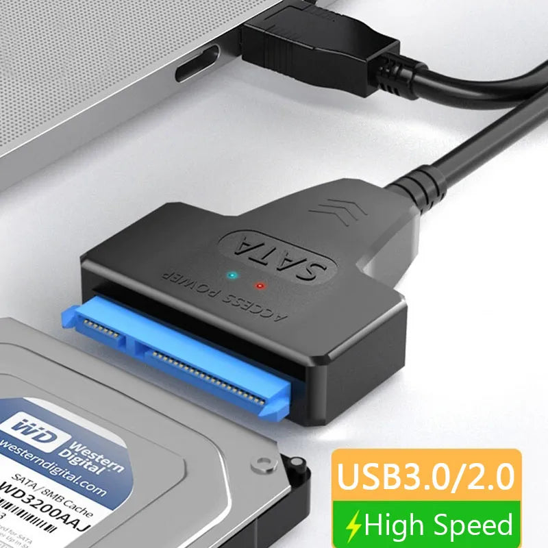 SATA to USB 3.0 / 2.0 Cable Up to 6 Gbps for 2.5 Inch External HDD SSD Hard Drive SATA 3 22 Pin Adapter USB 3.0 to Sata III Cord  My Store   