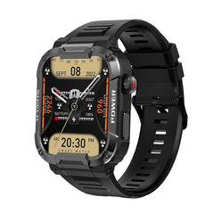 Military Smartwatch for Men: HD Bluetooth Call Sports Modes Waterproof Tracker