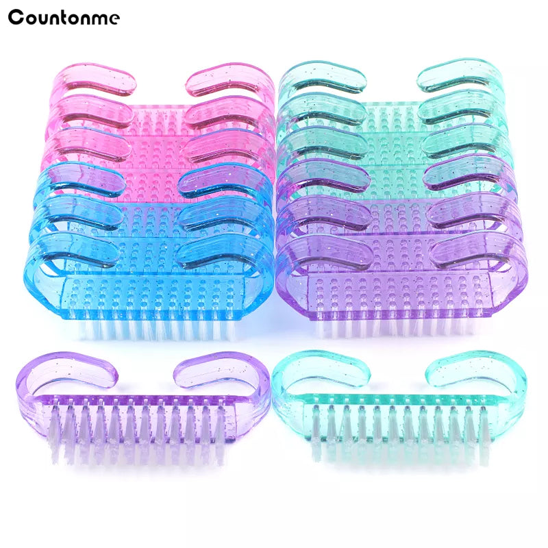 Vibrant Nail Brush Set for Manicure and Pedicure - Colorful Brushes for Effective Cleaning & Care