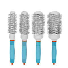 Blue Hair Styling Comb Set - Professional Salon Hairbrush and Rollers