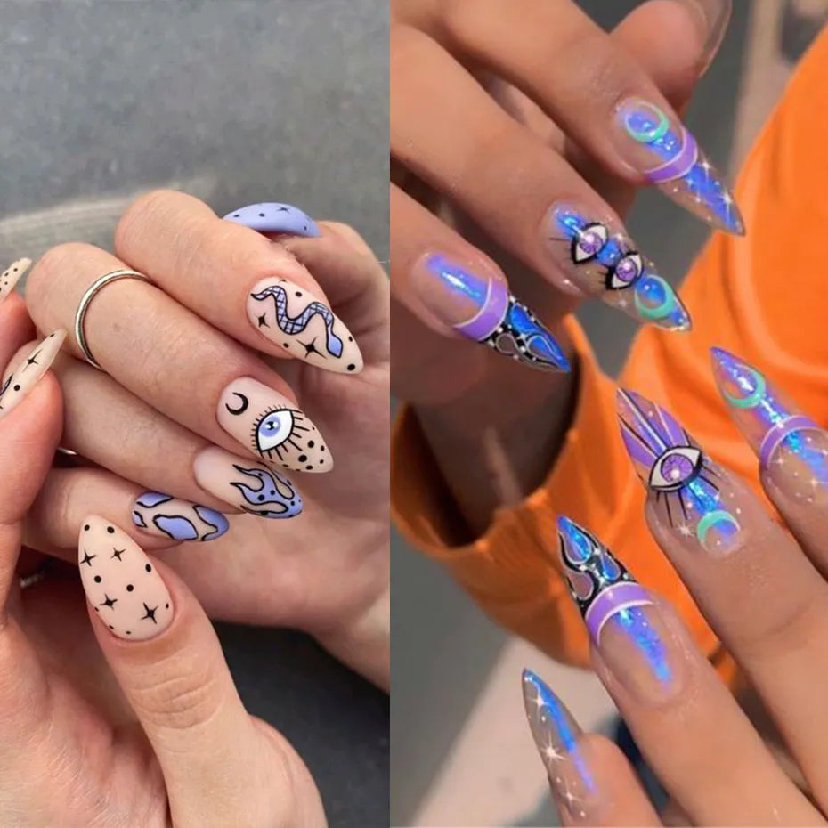 Enchanting Mystical Nail Art Stickers with Celestial Accents: Elevate Your Style Effortlessly!