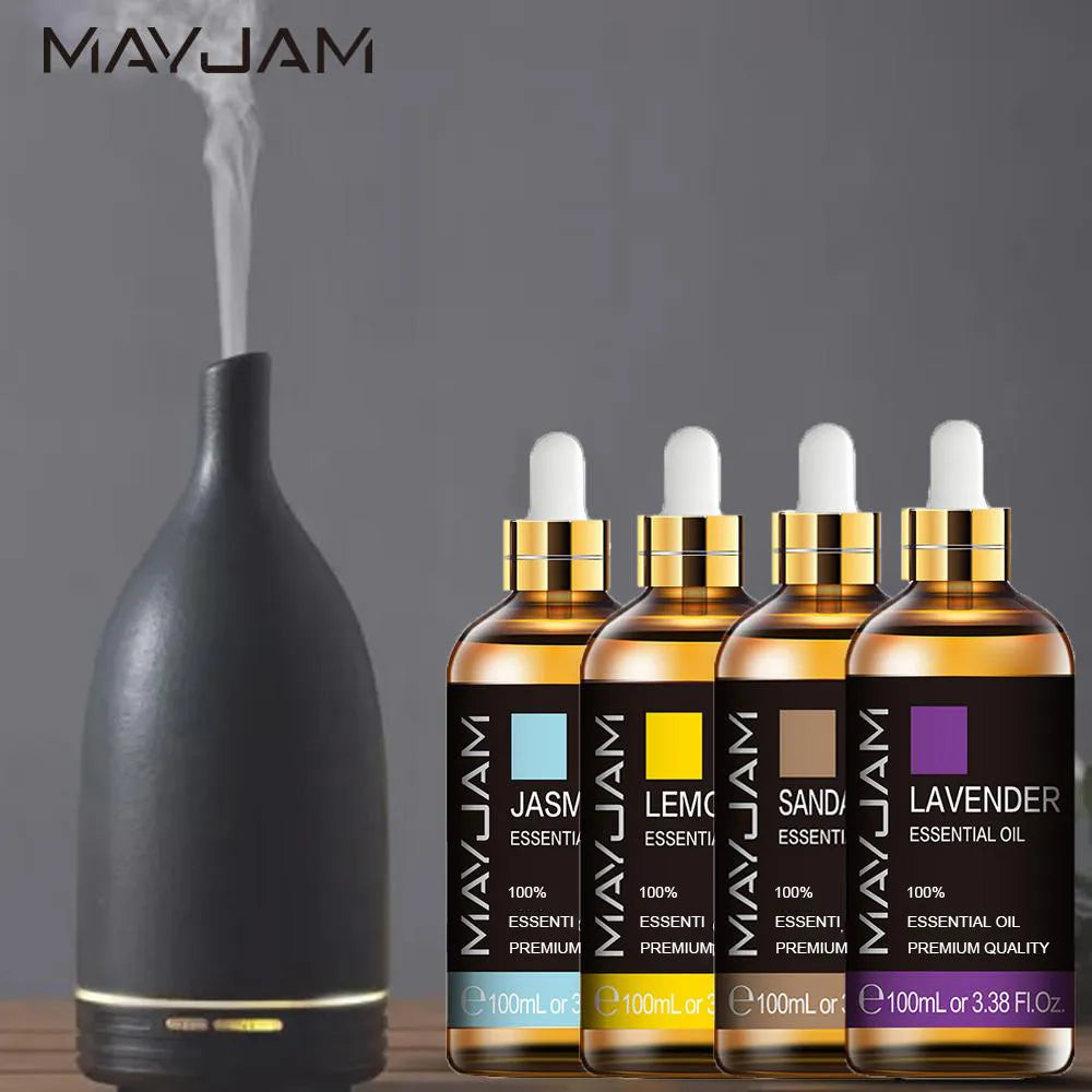 MAYJAM Enchanting Essential Oil Set: Lavender, Jasmine, Eucalyptus & More