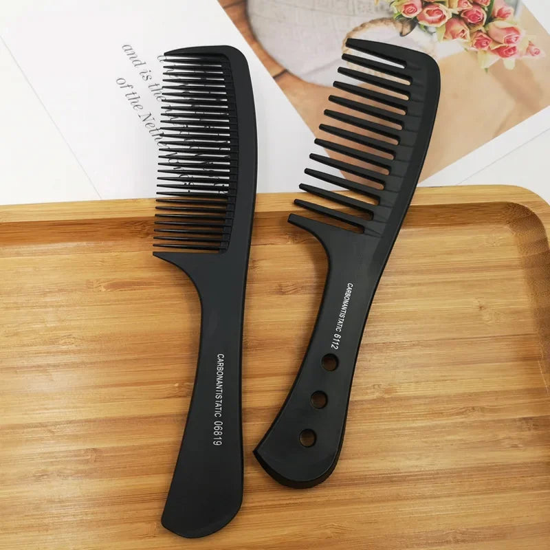 Comb Plastic Barber Comb Black Thickened Hair Cutting Comb Men's and Women's Styling Tools  beautylum.com   