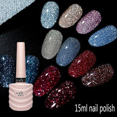 Aurora Sparkle Gel Polish Set: Dazzling UV Varnish for Glam Nails