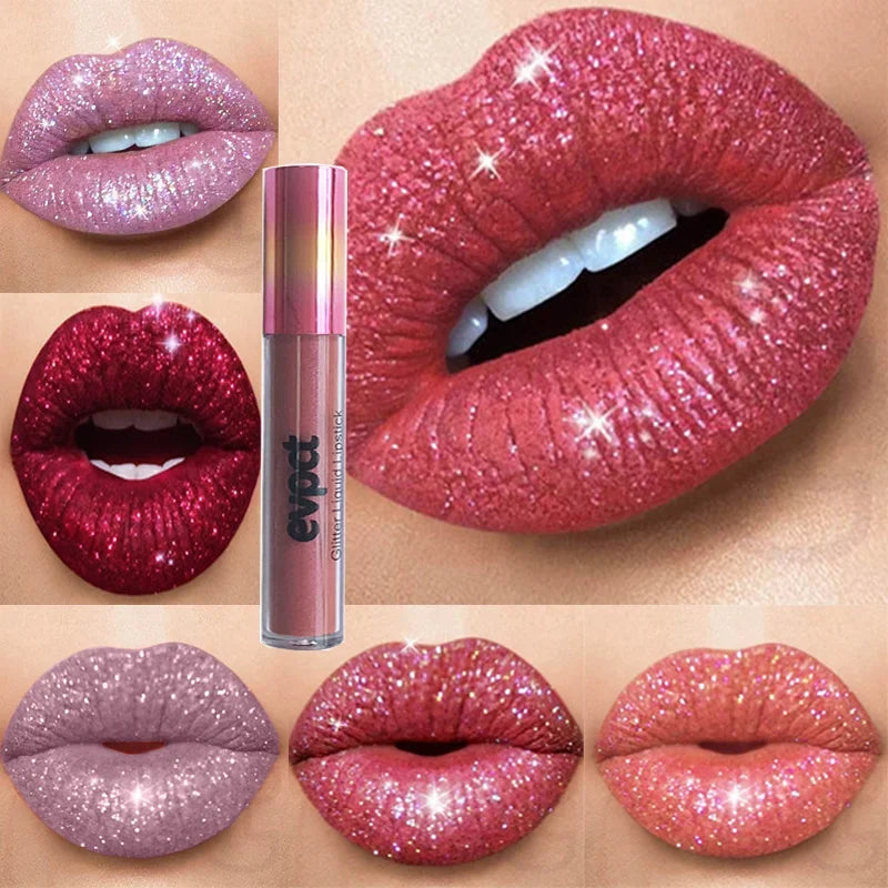 Shimmering Diamond Lip Gloss: Luxe Matte Shades for Lasting Glam