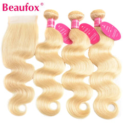 Blonde Brazilian Body Wave Remy Hair Bundle - Lustrous Luxury Bundle