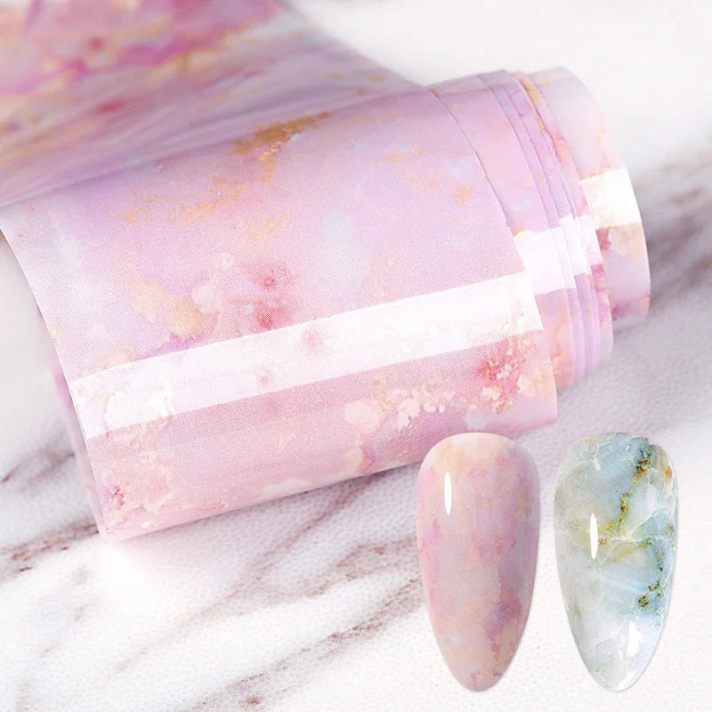 Marble Nail Foils for Creative DIY Nail Art: Elevate Your Style