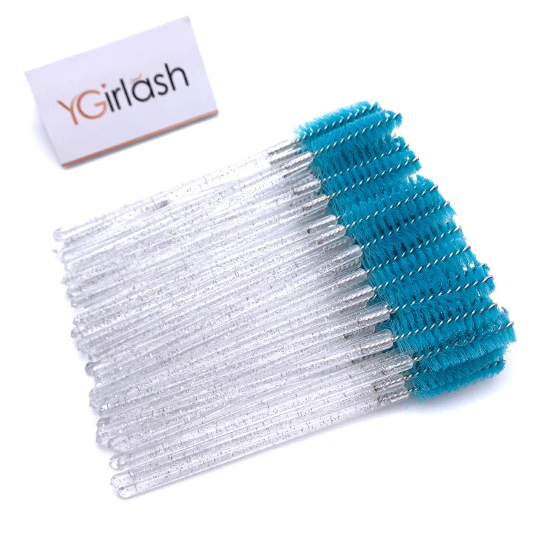 YGirlash Wholesale Good Quality Disposable 50 PCS/Pack Crystal Eyelash Makeup Brush Mascara Wands Lash Extension Tools  beautylum.com   