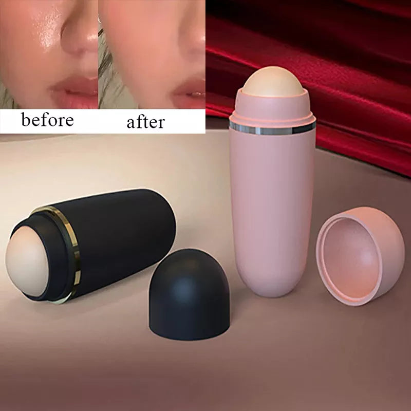 Volcanic Stone Oil Absorber Roller - Advanced Skincare Tool for Oil Control & Pore Purification