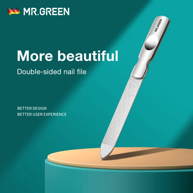 MR.GREEN Double Sided Nail Files Stainless Steel Manicure Pedicure Grooming For Professional Finger Toe Nail Care Tools  beautylum.com   