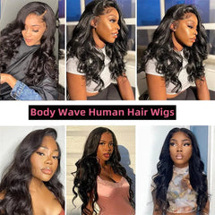 Brazilian Body Wave Lace Front Human Hair Wig: Natural Look & Volume