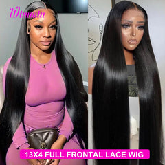 Brazilian Straight HD Lace Front Wig - Glueless Luxury for Women