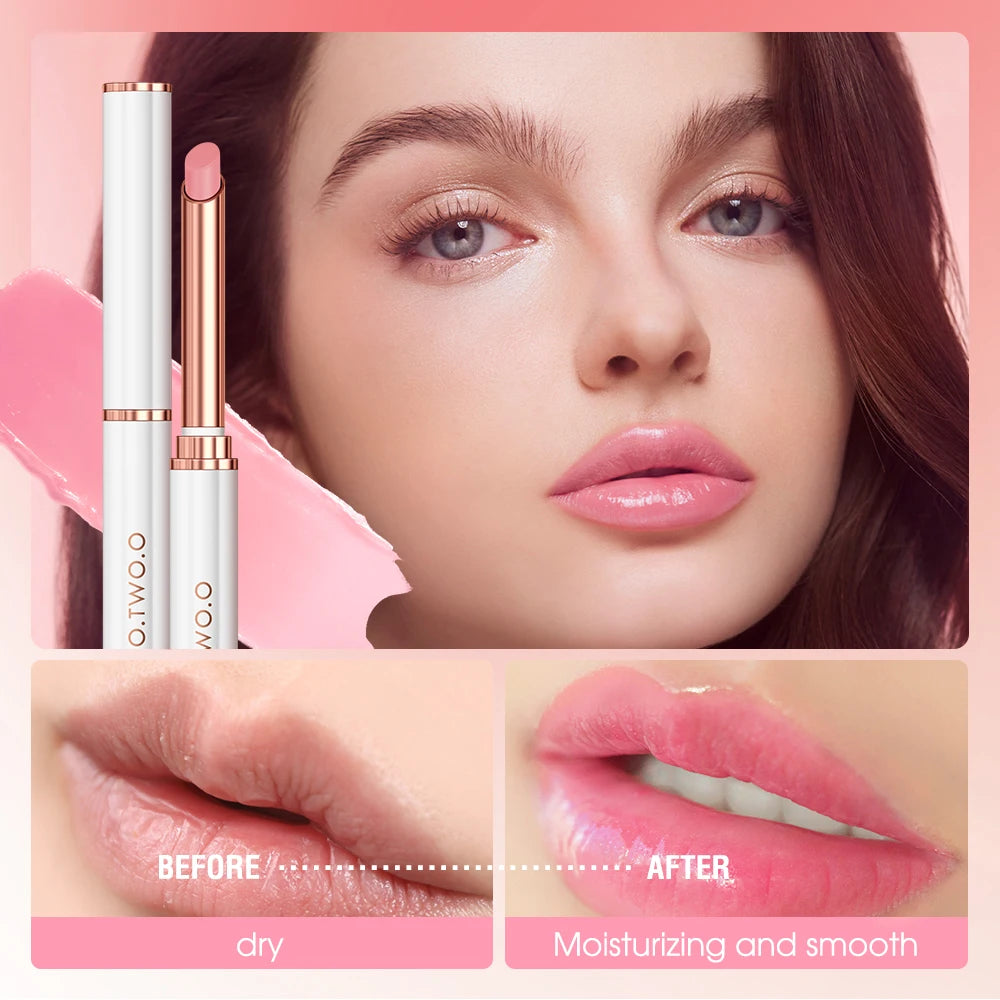 O.TWO.O Lip Balm Colors Ever-changing Lips Plumper Oil Moisturizing Long Lasting With Natural Beeswax Lip Gloss Makeup Lip Care  beautylum.com   