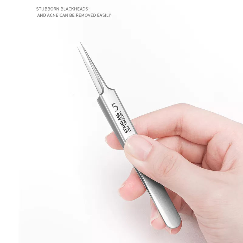 Advanced Blackhead Removal Set with Precision Tweezers: Clear Skin Solution