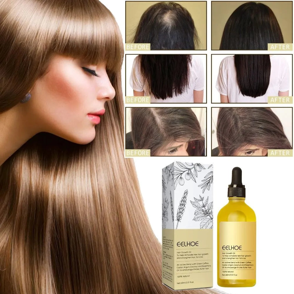 Natural Hair Efficient Growth Anti Hair Loss Oil Nourishing Essential Oil For Dense Repair Damaged Hair Smooth Oil Beauty Health  beautylum.com 60ml  