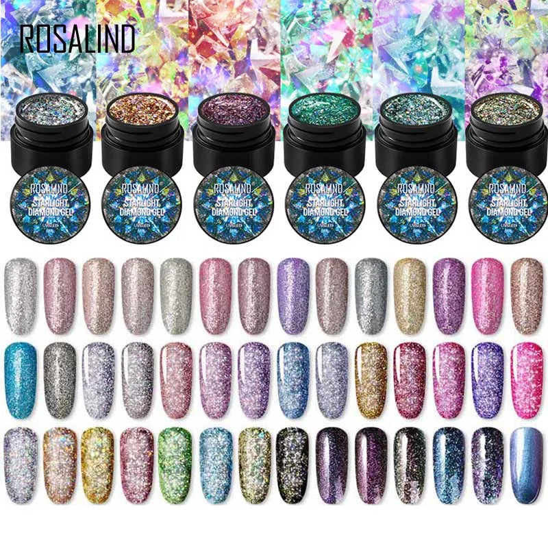 Diamond Glam Gel Nail Polish Kit: Luxe Nails for 30 Days