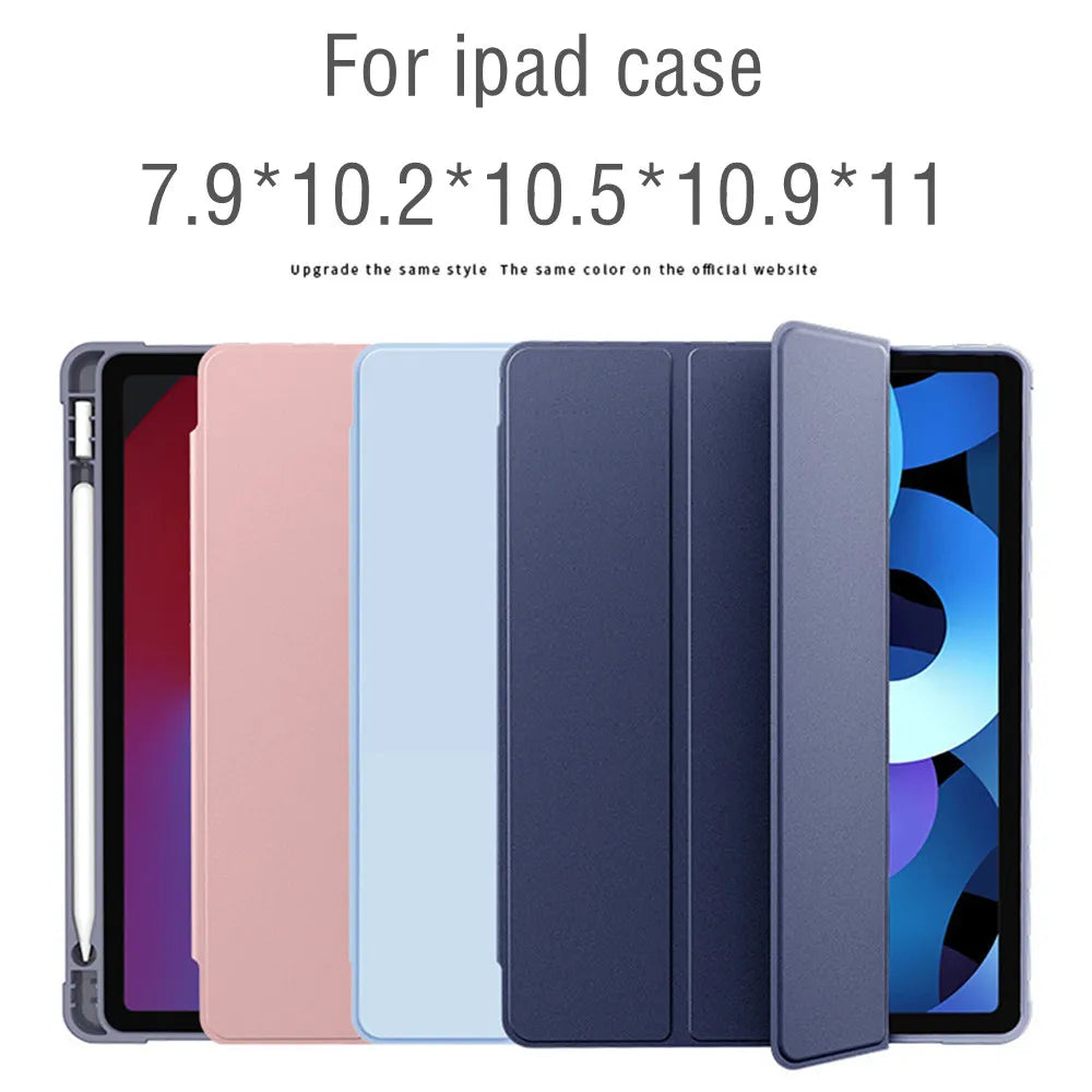 For iPad air 5 Case 2022 10.9 Air 4/3 2020 Pro 10.5 with Pencil Holder Cover 2018 9.7 air 2 11 2021 10.2 6/7/8/9/10th Generation  My Store   