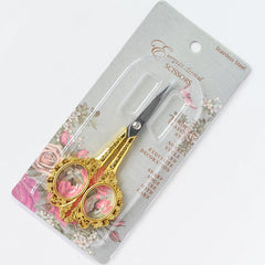 Vintage Floral Cuticle Scissors: High-Quality Steel Grooming Tool