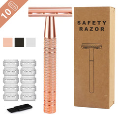 Rose Gold Double Edge Safety Razor Kit: Premium Shaving Solution