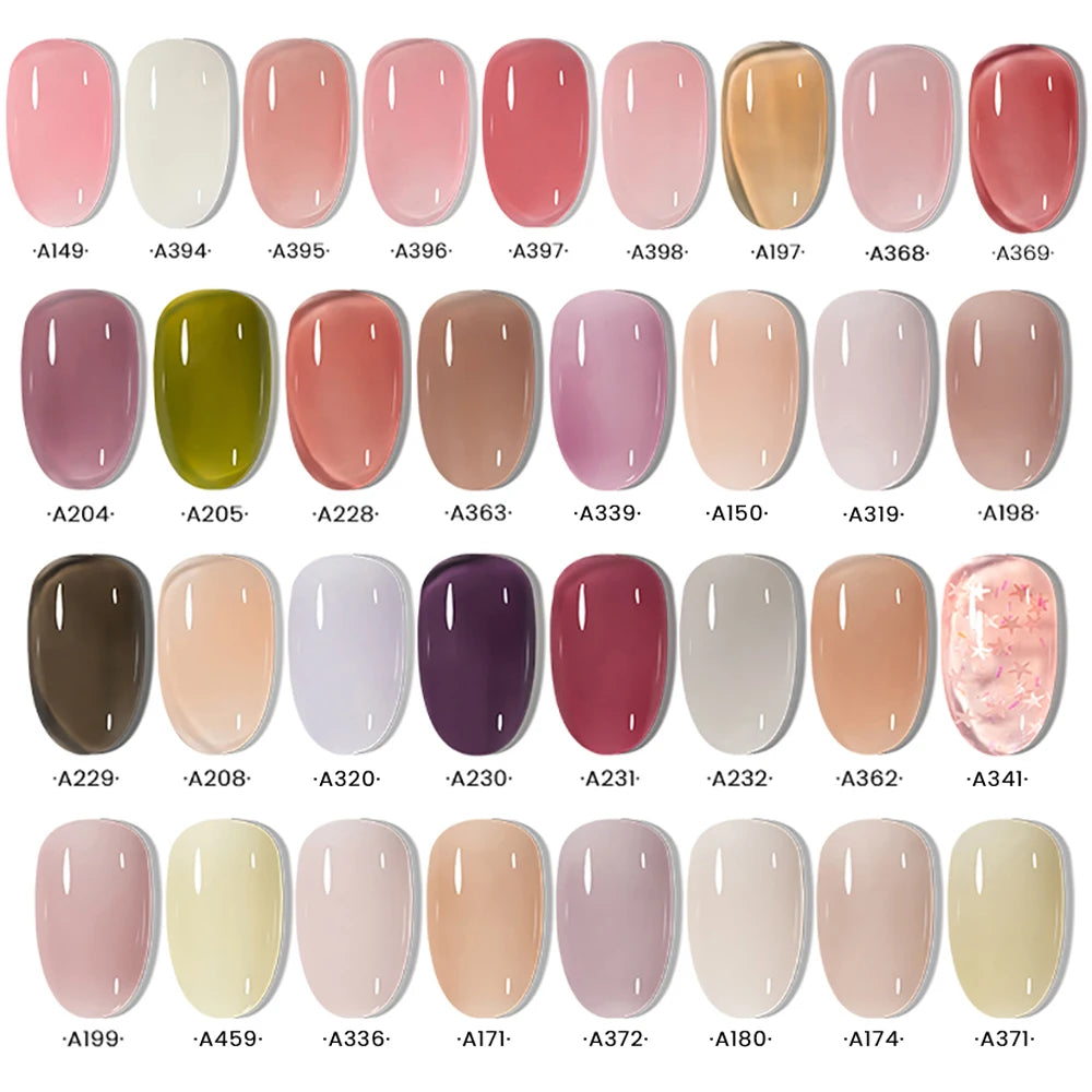Jelly Gel Nail Polish: Transparent Nude Top Coat for Long-Lasting Manicure