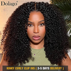 3B 3C Kinky Curly Afro Clip In Hair Extensions - Premium Remy Human Hair