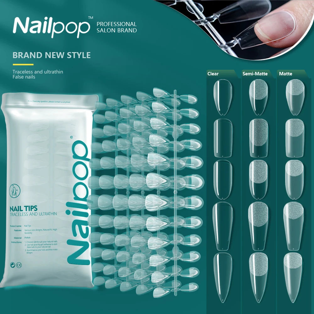 Gel Coffin False Nails: Ultimate Nail Extension System Kit
