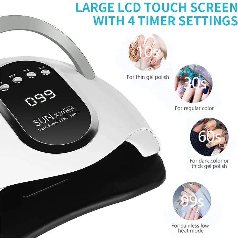 UV LED Nail Drying Lamp: Professional Gel Manicure Tool with Smart LCD Screen
